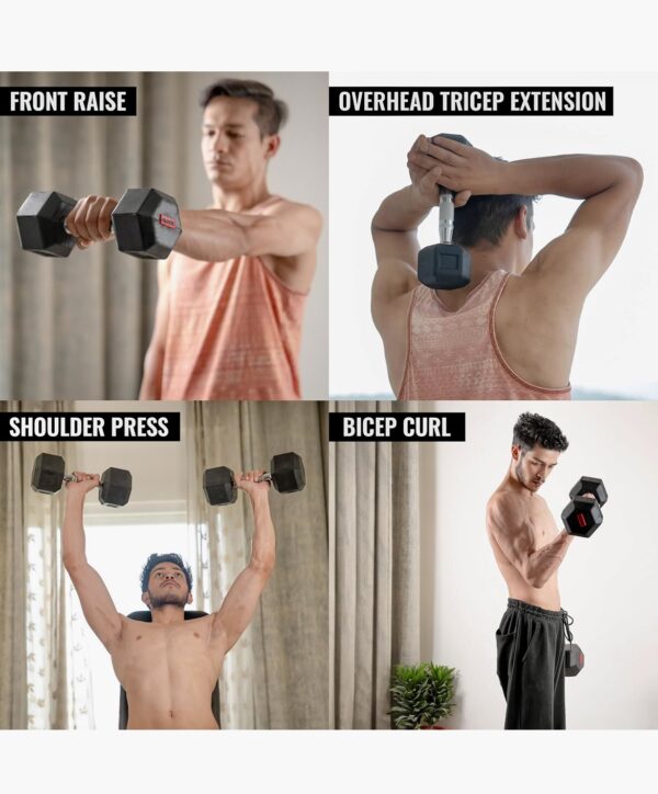 Zoyis 5KG Rubber-Coated Dumbbells