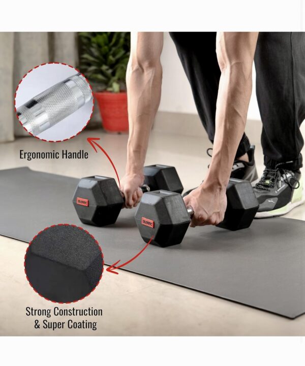 Zoyis 5KG Rubber-Coated Dumbbells