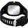 Black Chronograph Watch with Silicone Strap