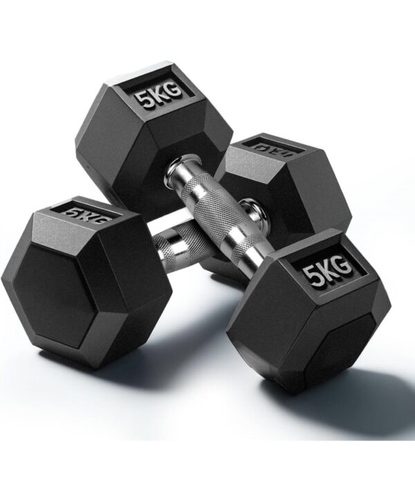 Zoyis 5KG Rubber-Coated Dumbbells