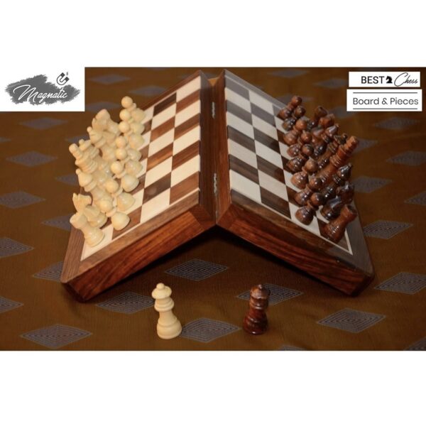 Zoyis Wooden Folding Chess Set 2 Players