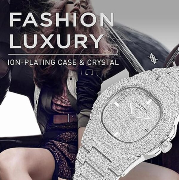 Zoyis White diamond analog watch