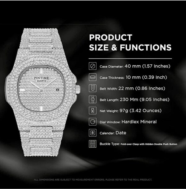 Zoyis White diamond analog watch