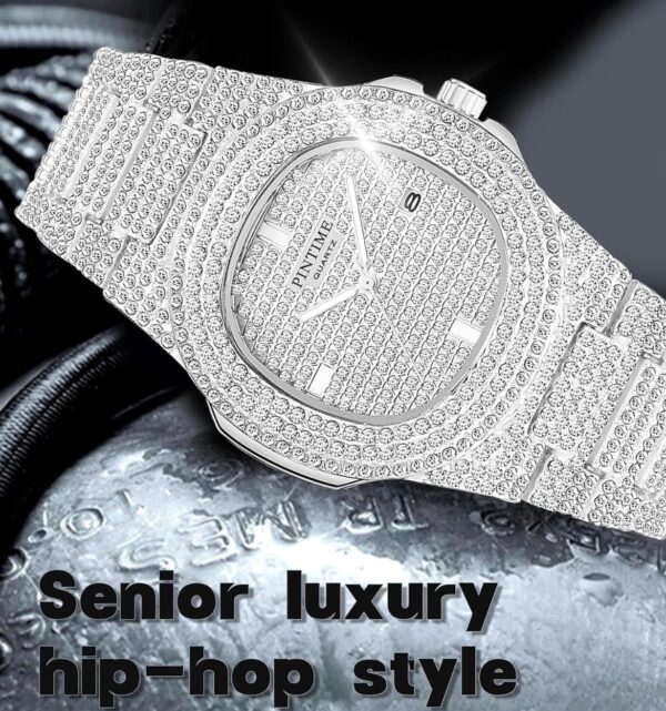 Zoyis White diamond analog watch