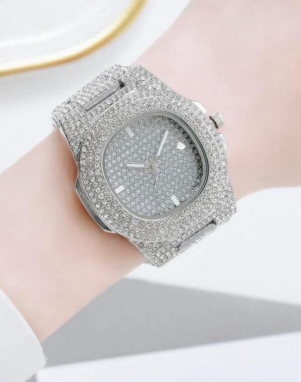 Zoyis White diamond analog watch