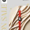 Zoyis Luxury Analog Watch with Red Rubber Strap