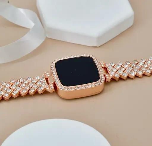 Zoyis Gold Diamond Digital Watch for Girls