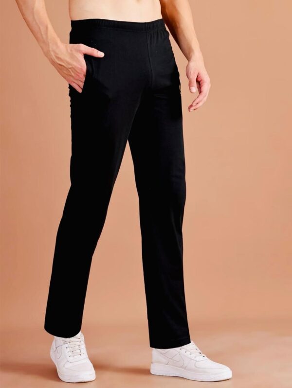 Zoyis black gym lower for men size- 42
